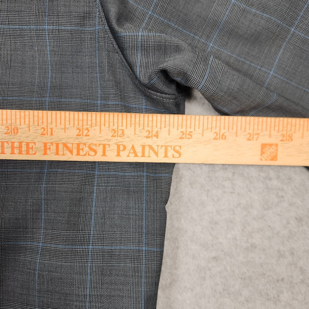 Vintage Tiger Woods Jacket Mens Large Blue Window Pane Plaid Nike Golf Full Zip - Picture 14 of 14